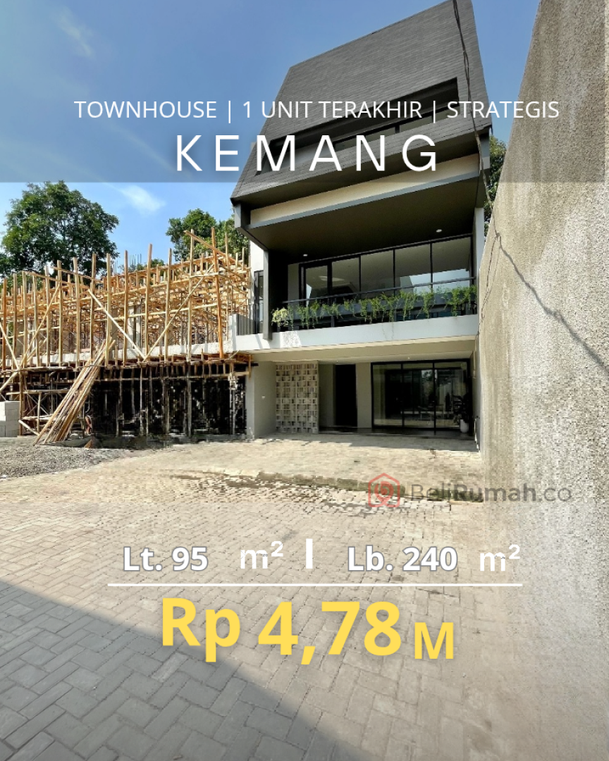 Rumah dalam townhouse sisa 1 unit terakhir di kemang - BeliRumah