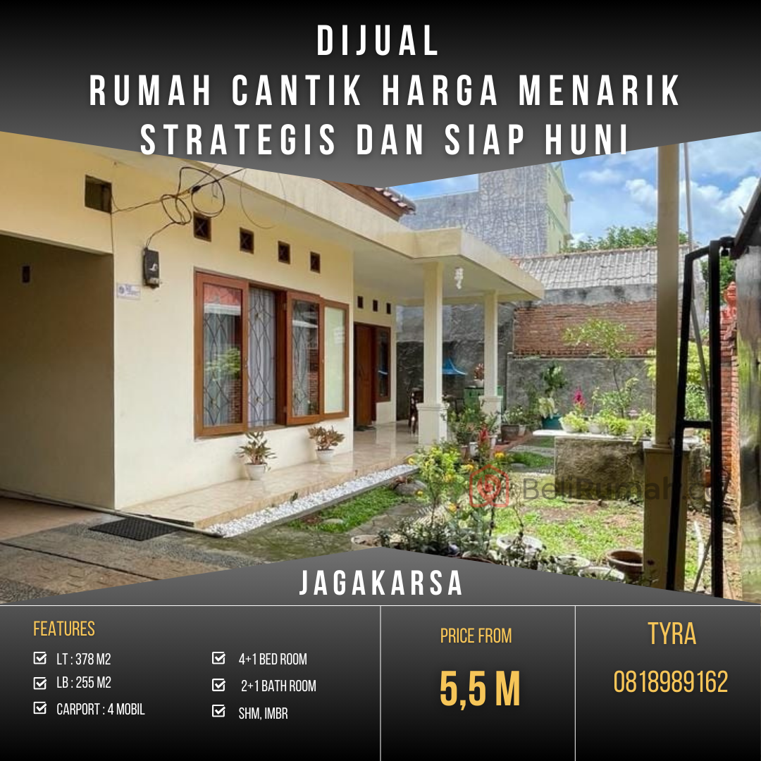DIJUAL RUMAH CANTIK DENGAN HARGA MENARIK DI JAGAKARSA - BeliRumah