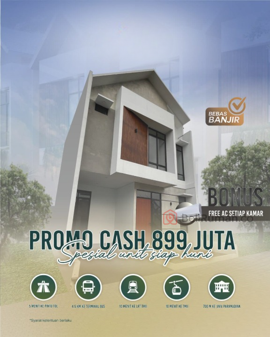 Rumah Dijual Jakarta Timur Cipayung Siap Huni SHM - BeliRumah